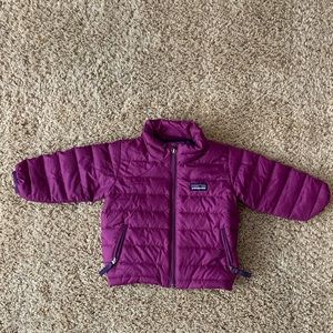 Patagonia plum kids puffer jacket
